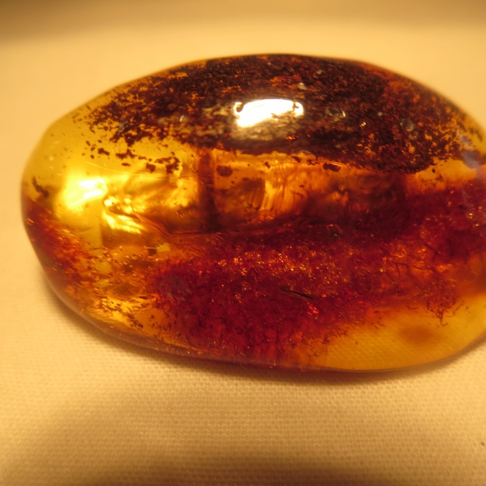 Authentic amber brooch